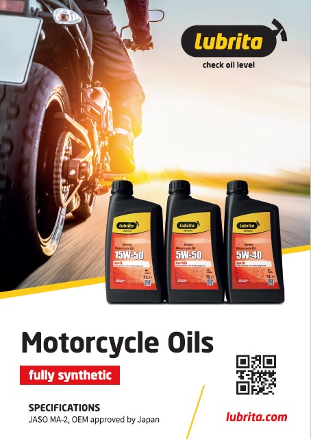 Lubrita Motorcycles Oils and lubricants JASO MA-2 poster opt1.jpg